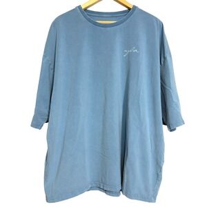 YoungLA 484 Skyline Super Size Tee Shirt Mens XL Sky Blue Wash Short Sleeve